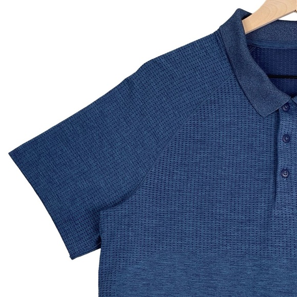 Lululemon Polo Mens Large Metal Vent Tech 2.0 Performance Stretch Golf Shirt Gym - Picture 2 of 9